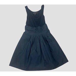 BCBGMAXAZRIA Sleeveless Pleated Short Fit Flare Dress Black 02 75-14